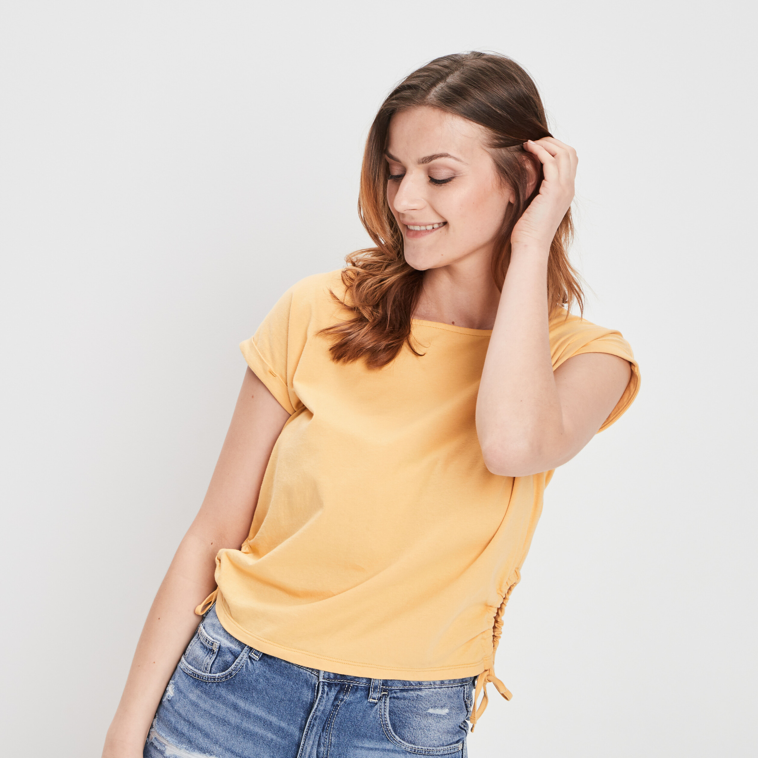 T-shirt manches courtes Creeks jaune femme | La Halle