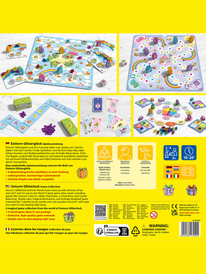 Haba Spielesammlung Einhorn Glitzerglück in mehrfarbig günstig kaufen onesize
