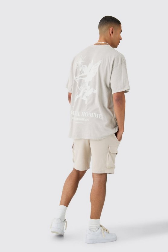 Oversize T-Shirt mit Renaissance-Print