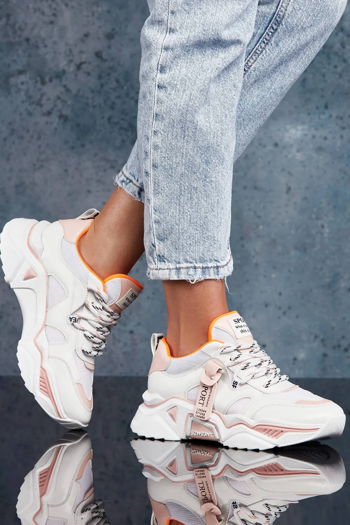 DARK SEER  Weißer Powder-Sneaker für Damen