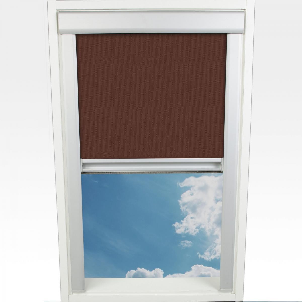 Bella Casa Dachfensterrollo Verdunklung, 54 x 38,3 cm (Höhe x Breite), braun/silber