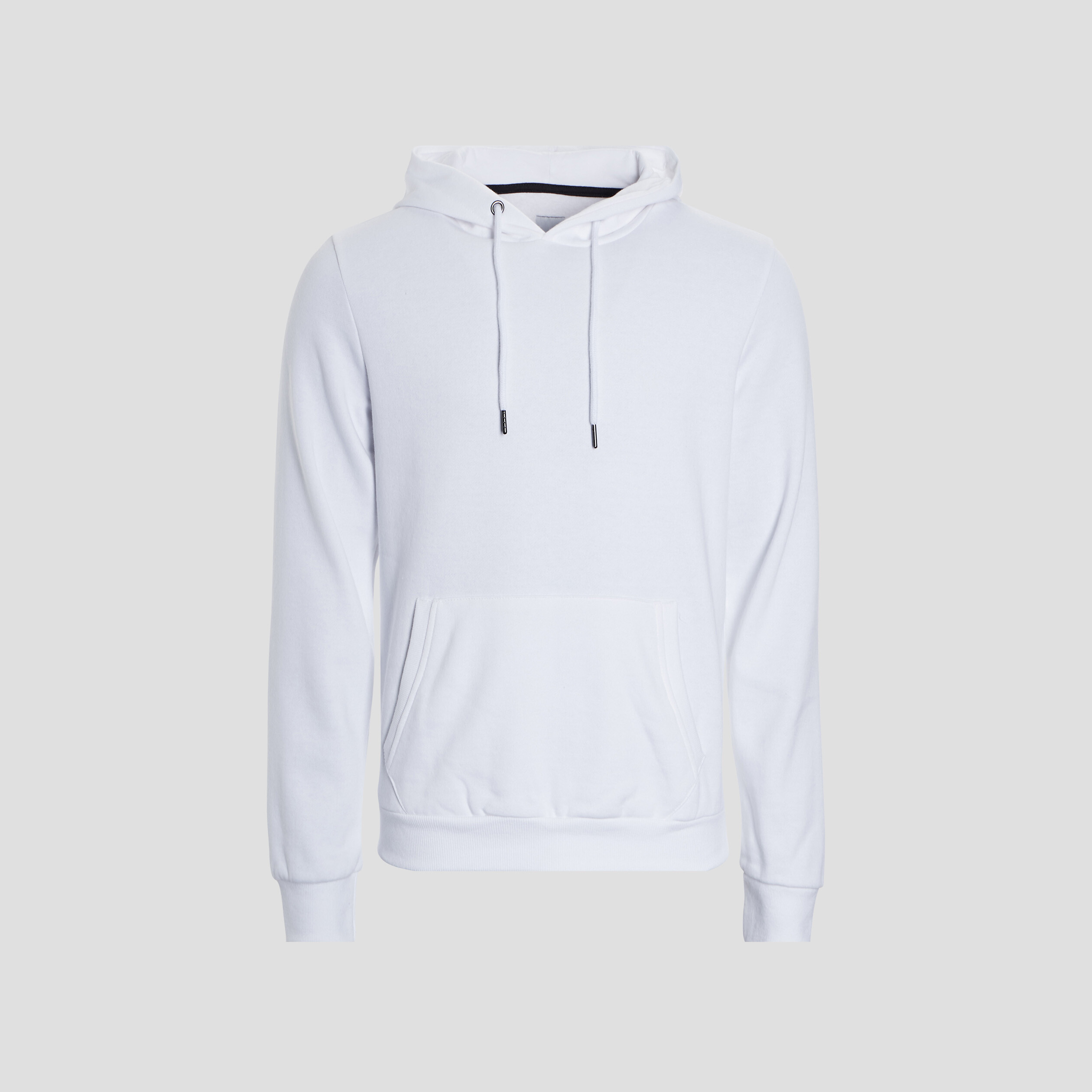Sweat molleton à capuche hoodie blanc homme | La Halle