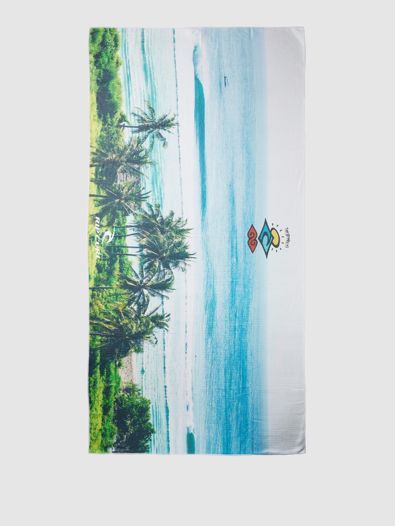 Strandtuch mit Motiv-Print in grün