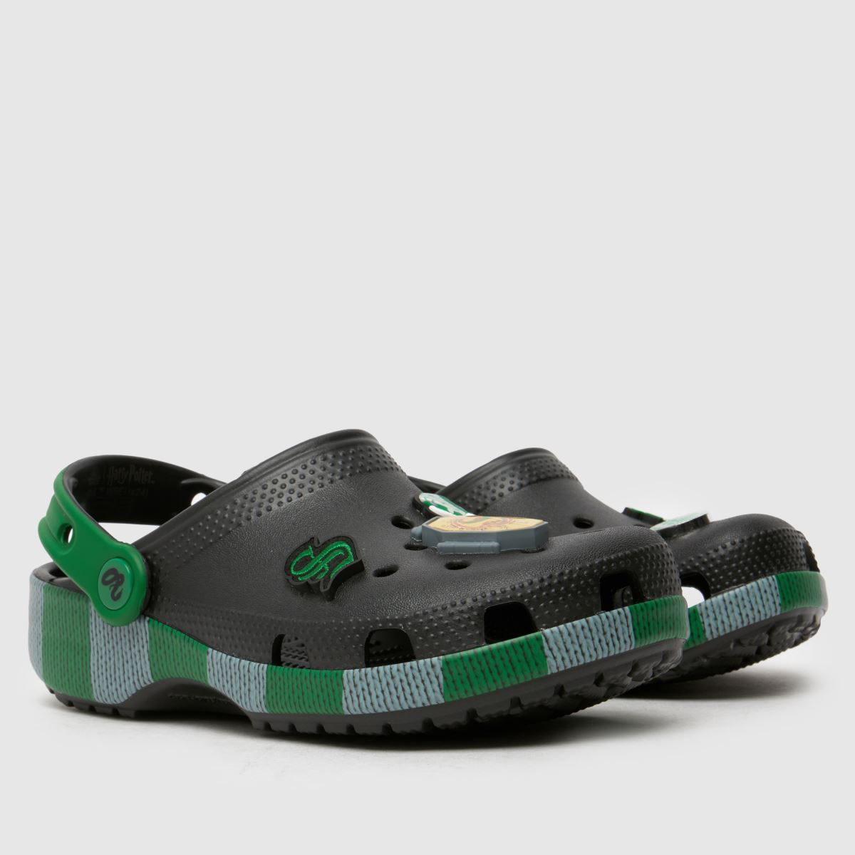 Crocs svarta & gröna Slytherin träskor Junior sandaler