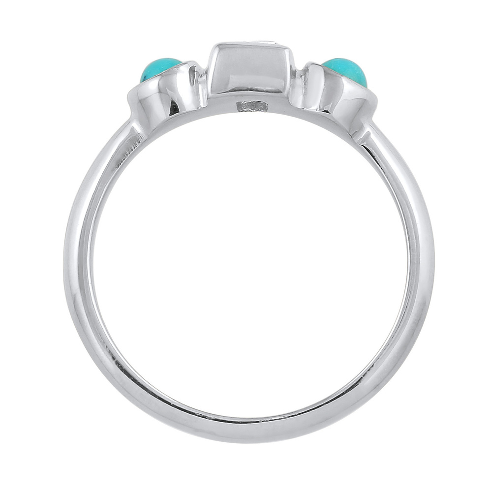 Elli PREMIUM Elli PREMIUM Bague Femmes Fiançailles Vintage Étincelant avec Topaze et Howlite e Bague