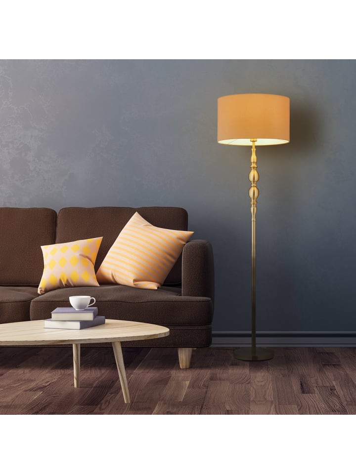 relaxdays Stehlampe in Beige/ Gold - (H)156 cm günstig kaufen onesize