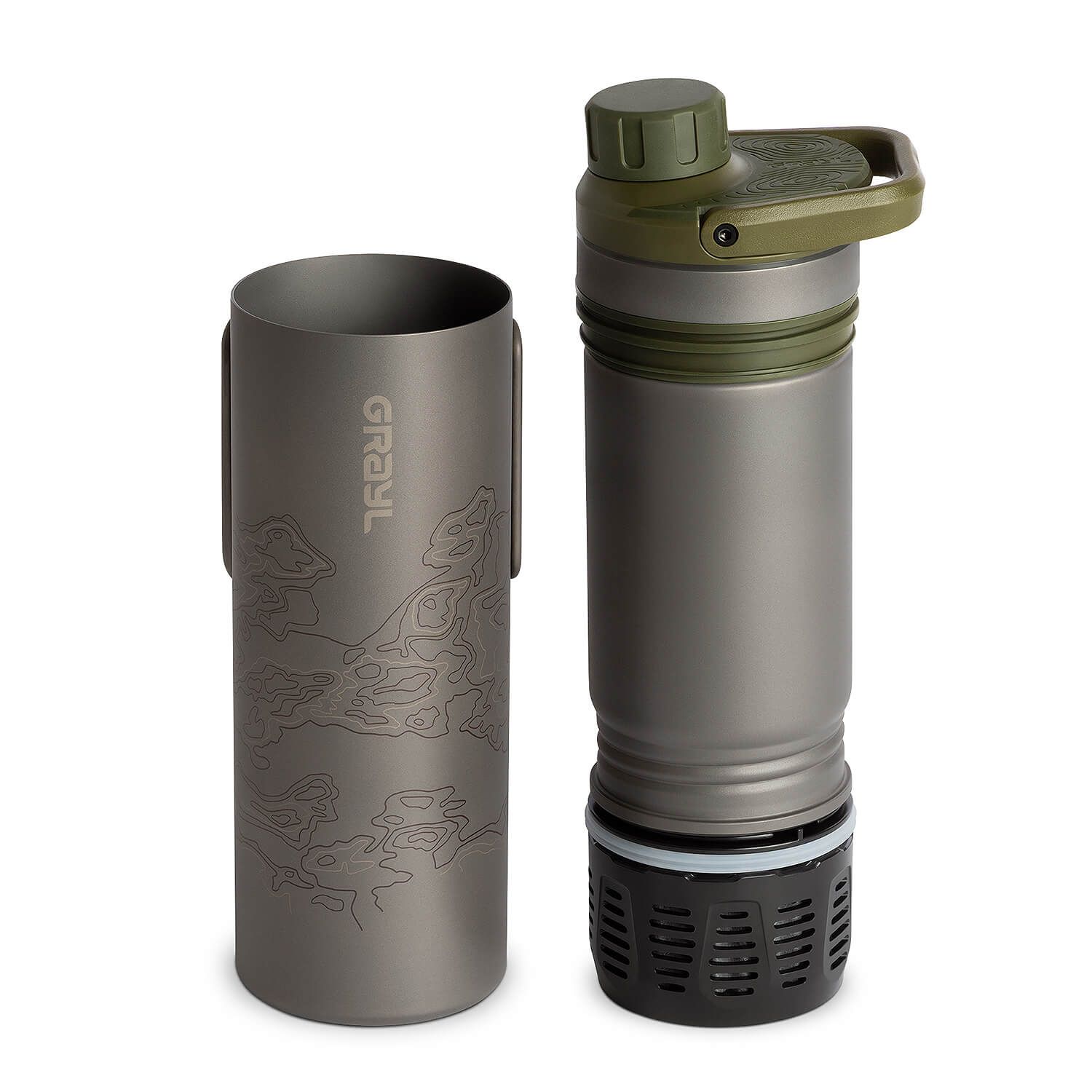 Titanium UltraPress Purifier Trinkflasche