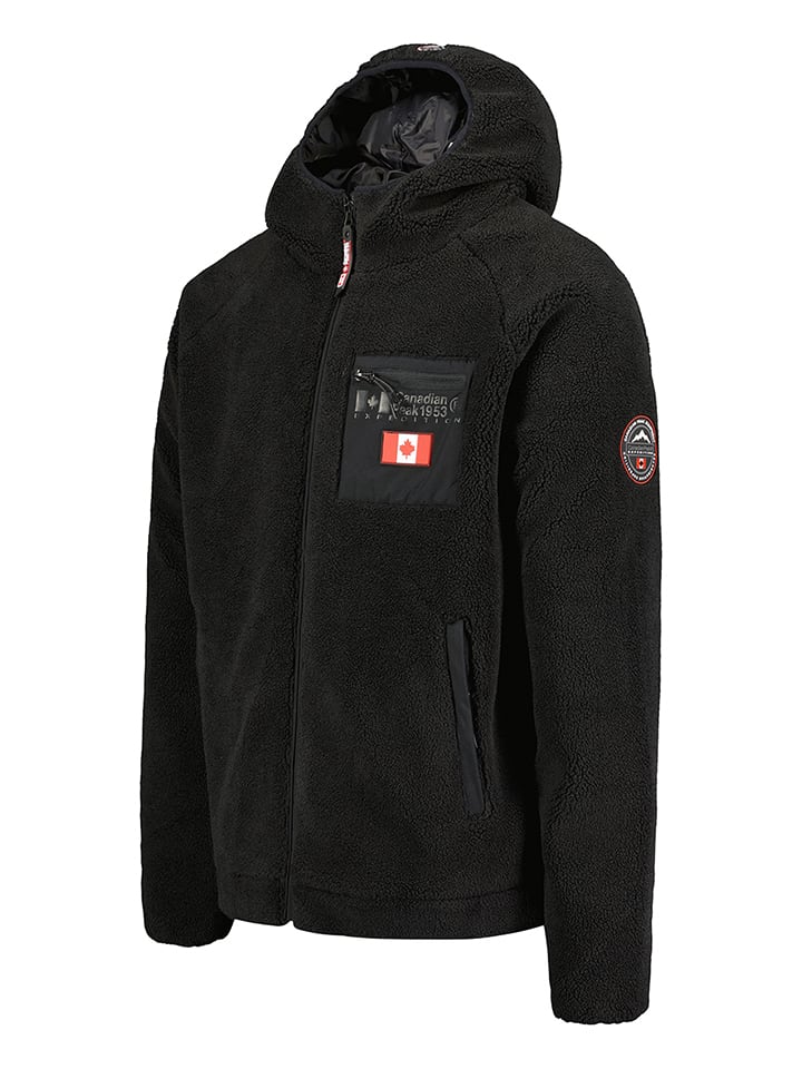 Canadian Peak Fleecejacke in Schwarz günstig kaufen