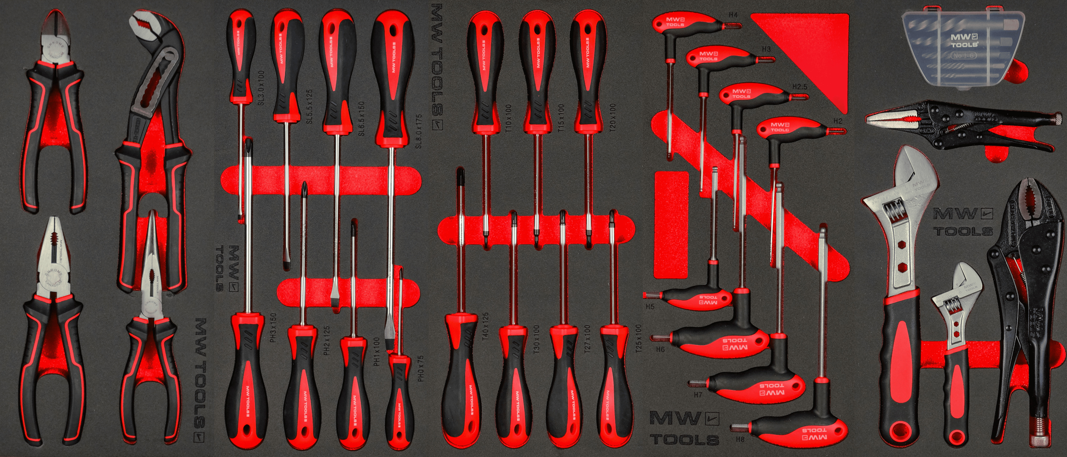 Metal Works 855006764 MWE299G3 Täytetty leveä työkaluvaunu EV STARTER 265-osainen
