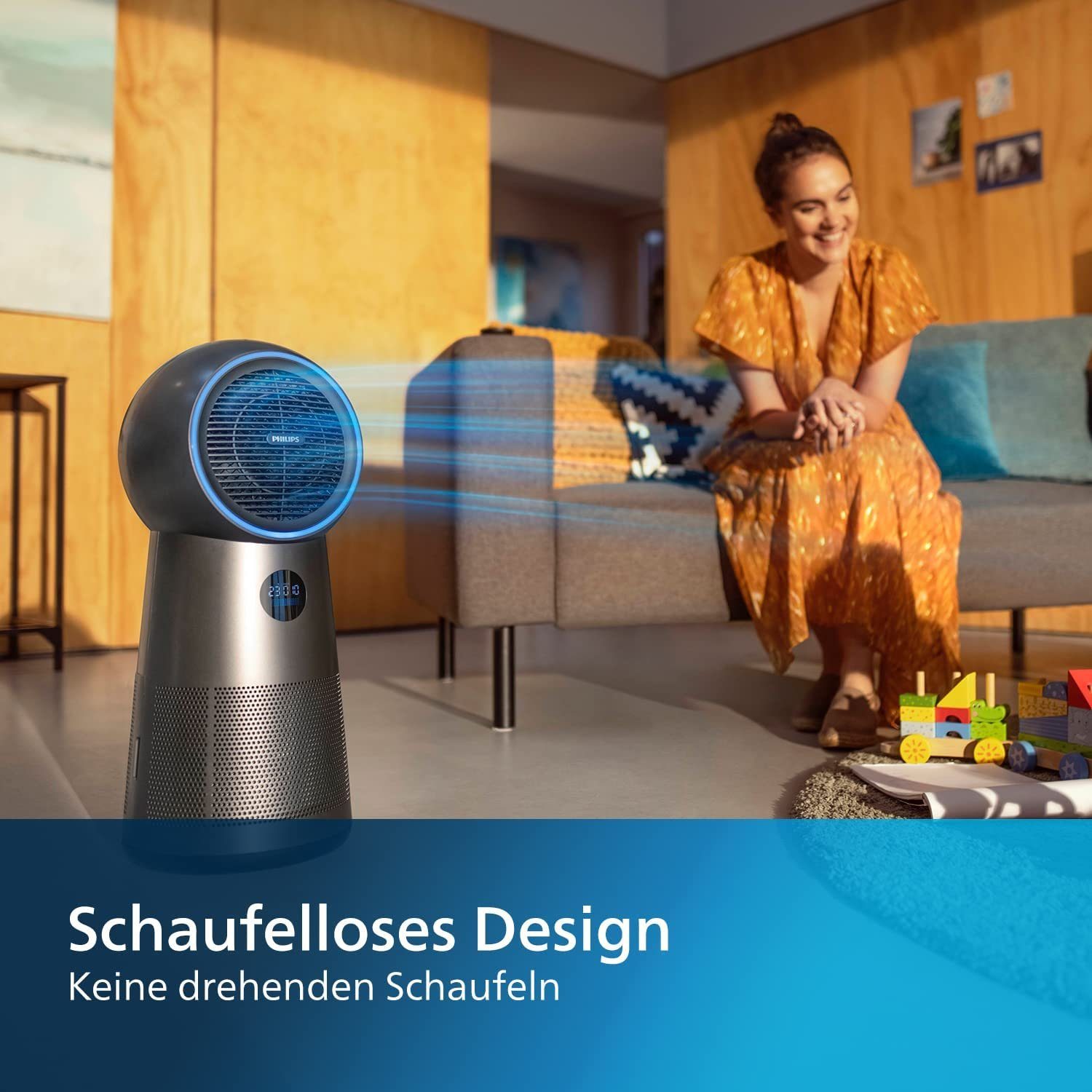 Philips Luftreiniger Series 2000 3-in-1 Kombigerät- Heizlüfter, Ventilator & Luftreiniger, für 42 m² Räume, Lufterfrischer, Ventilatoren, Raumlüfter, Aircooler, Standventilator