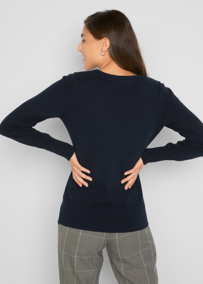 Basic Pullover mit recycelter Baumwolle