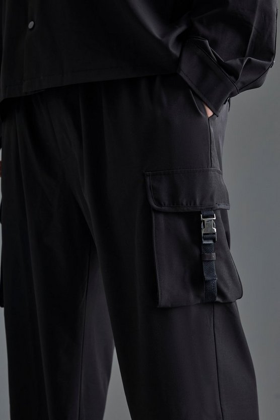 Plus Utility-Cargohose mit elastischem Bund