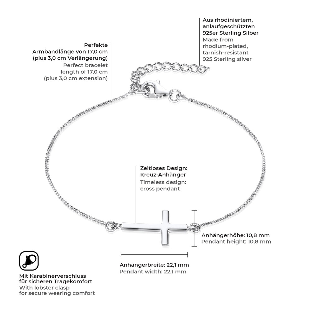 Rafaela Donata Bracelet en argent Croix Argent sterling en Argent Bracelet