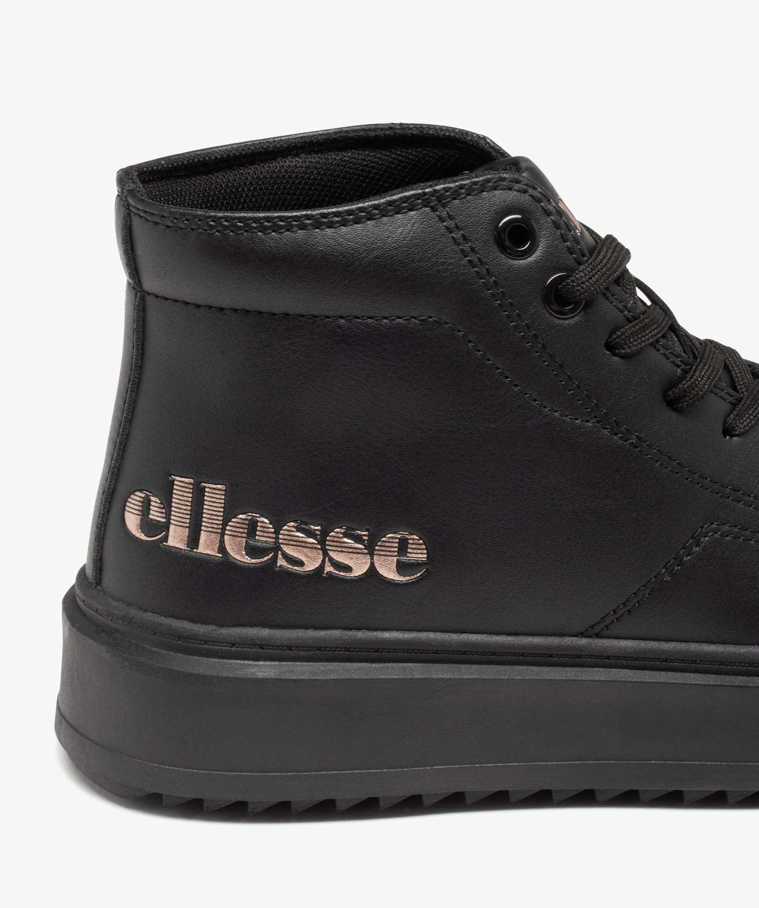 Baskets femme mid-cut unies à lacets - Ellesse noir | GEMO