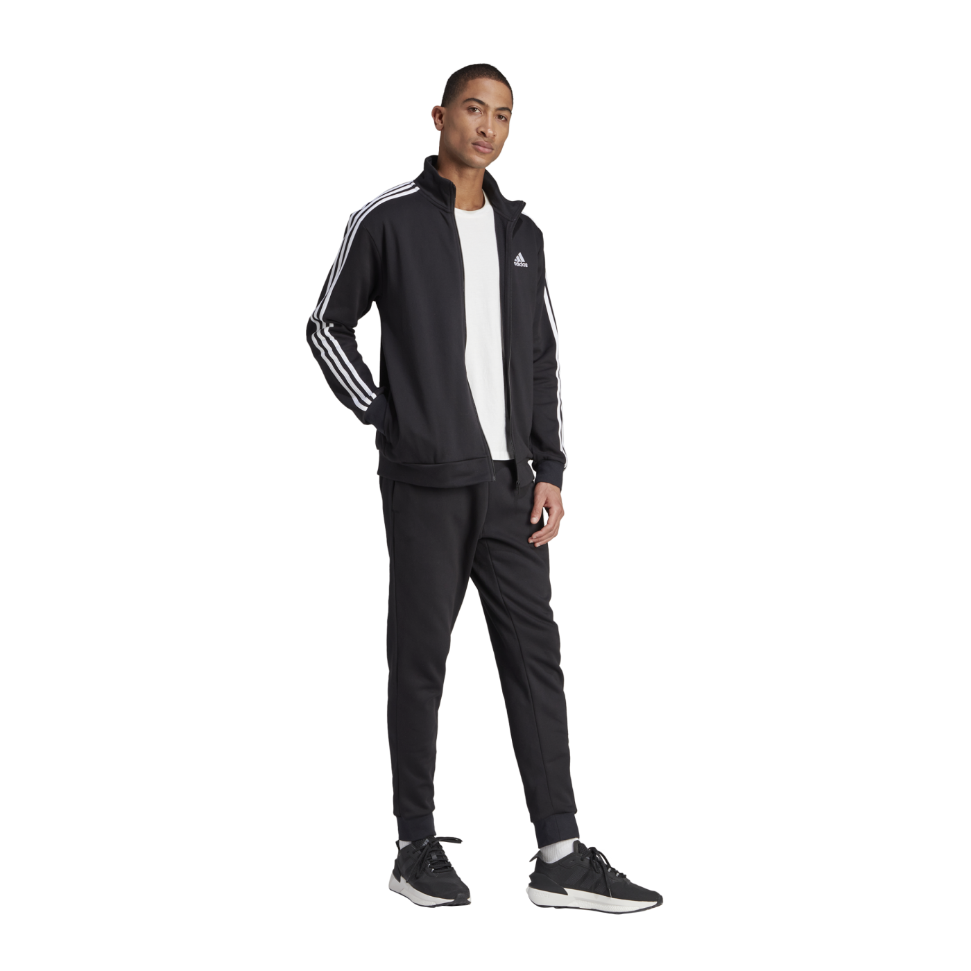 adidas Basic 3S Trainingsanzug Schwarz