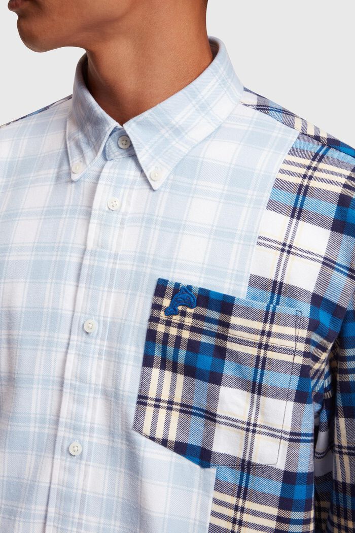 Flanellhemd mit Karo-Patchwork