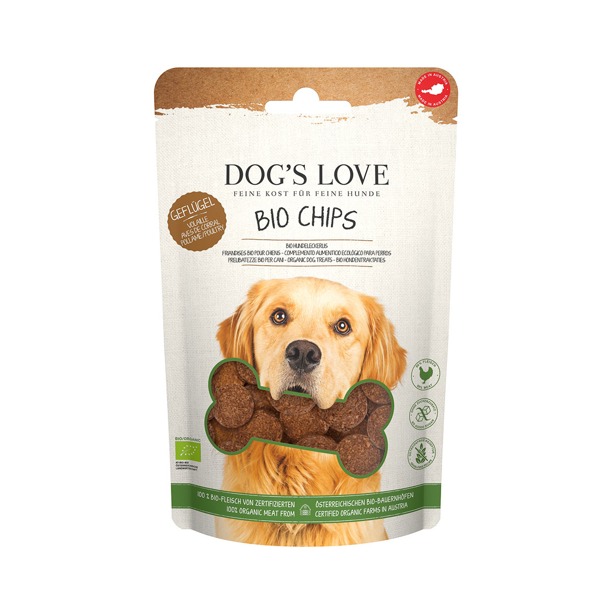 DOG'S LOVE BIO CHIPS Geflügel 150g günstig kaufen bei ZooRoyal