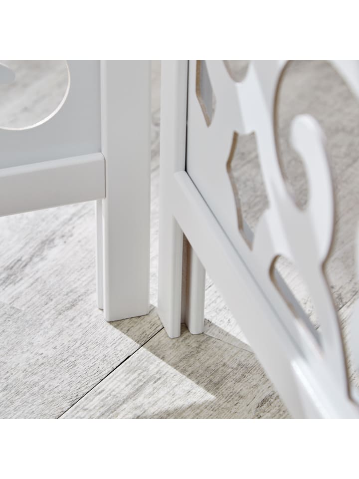 Homestyle4u 4-tlg. Paravent in Weiß 173x175 günstig kaufen onesize