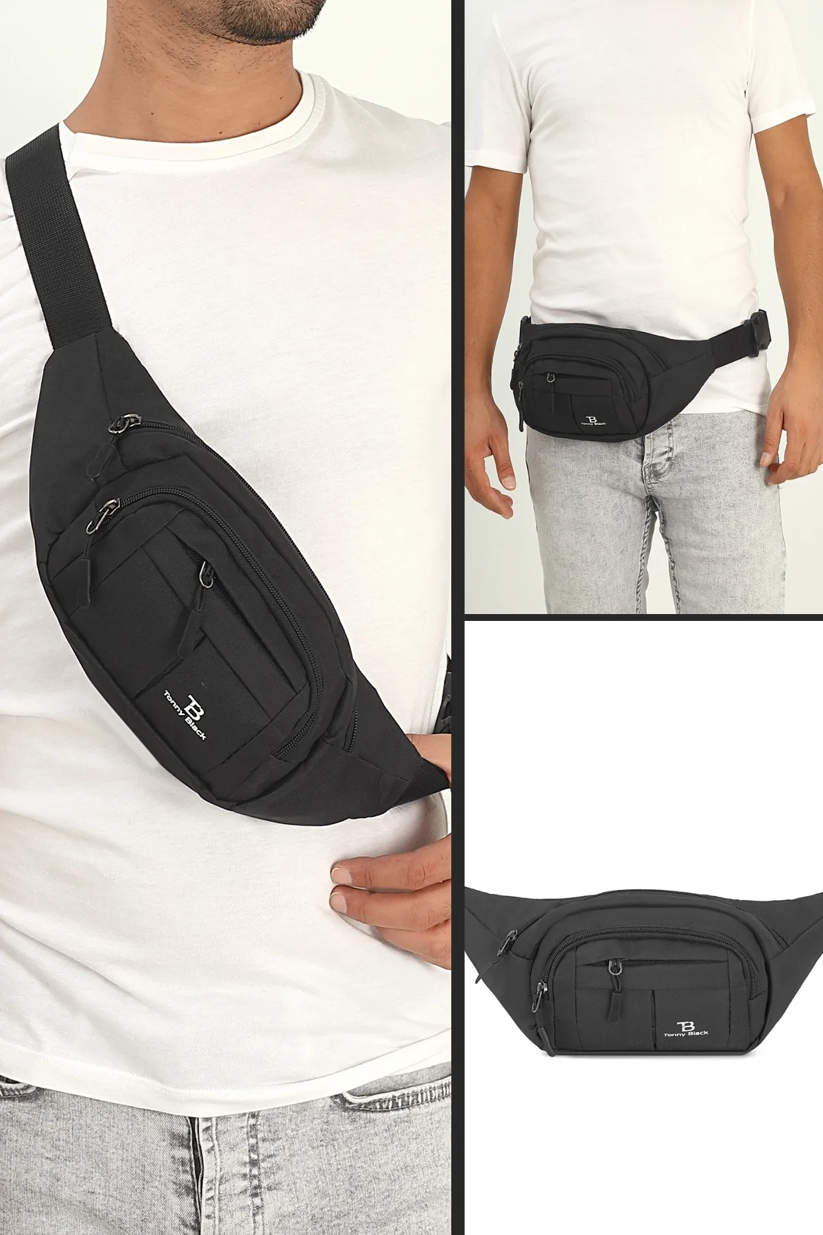 Tonny Black  Gürteltasche - Schwarz - Print
