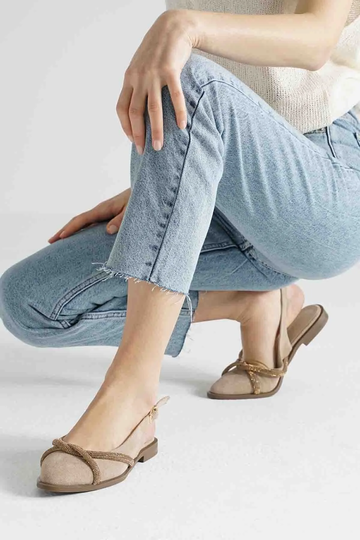 Mio Gusto  Ballerina - Beige - Flacher Absatz