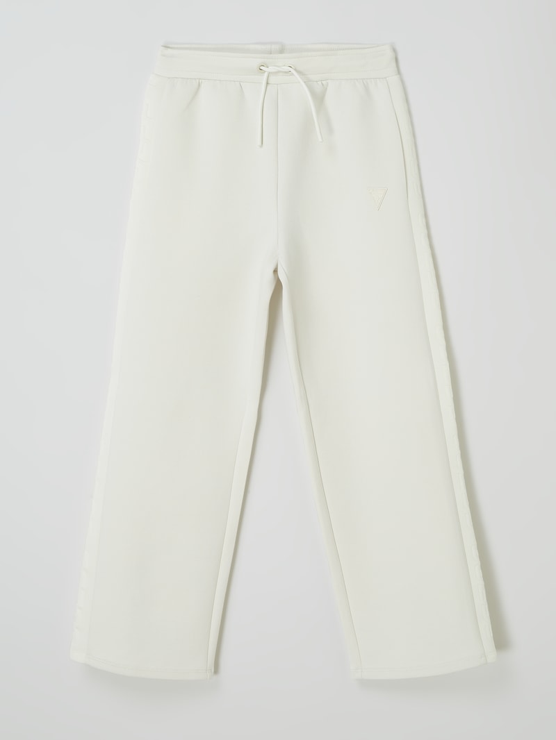 Sweathose mit Logo-Streifen in offwhite