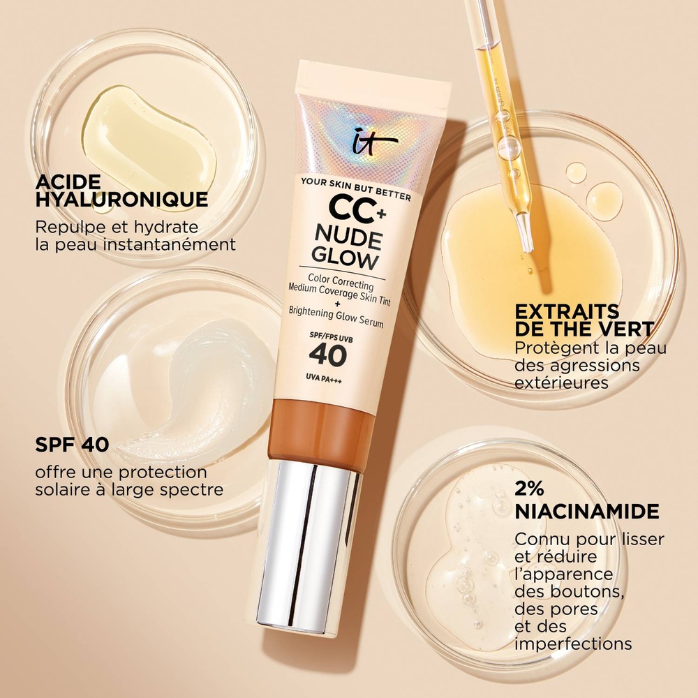 It Cosmetics Your Skin But Better™ CC+ Cream Nude Glow CC Crème Correctrice Illuminatrice