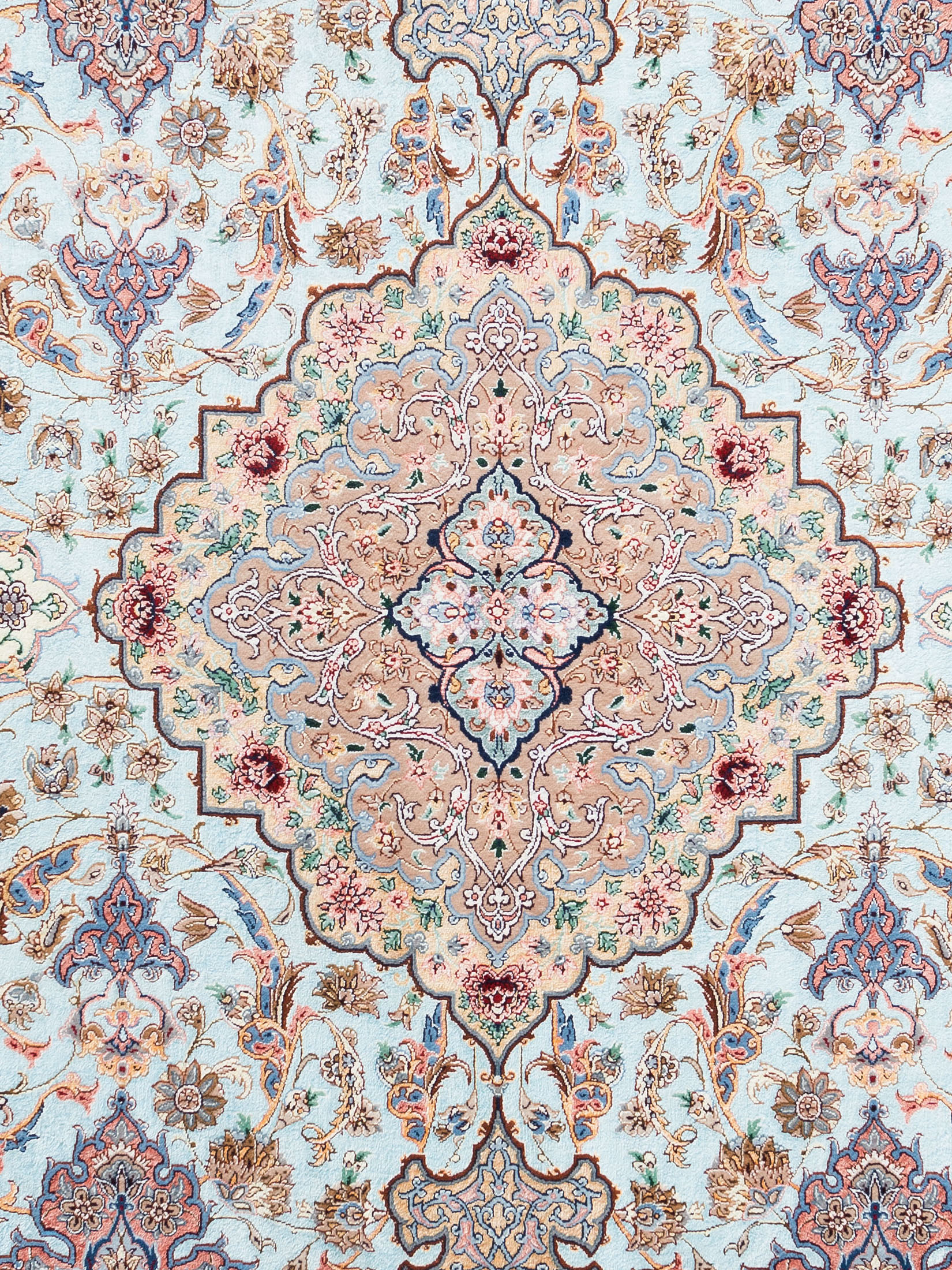 Isfahan Naghsh auf Seide ca. 200 x 302 cm, Unikat / Einzelstück
