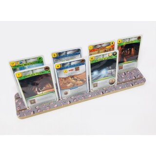 Wooden double card holder (grey)