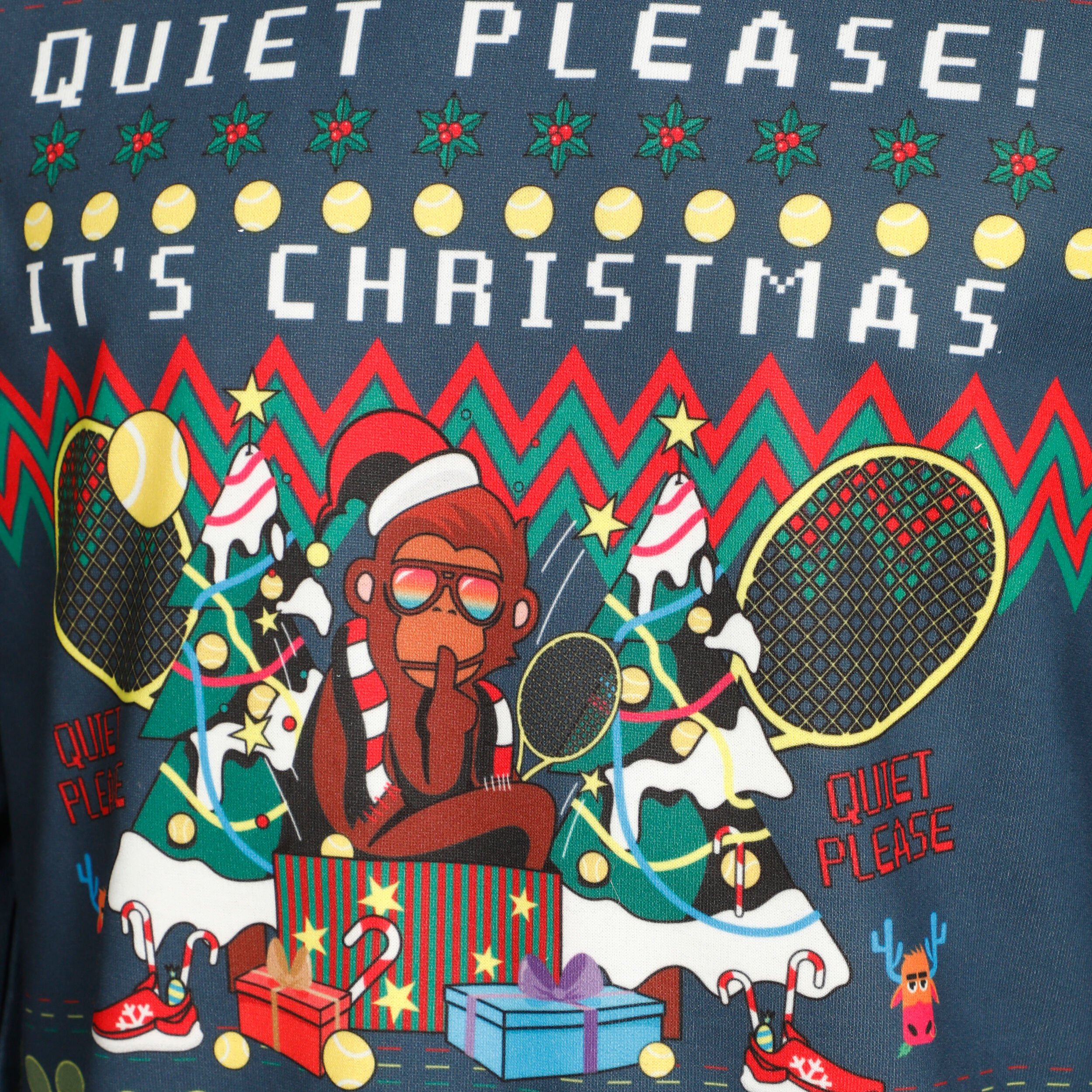 Ugly Christmas Sweatshirt Herren - Blau, Mehrfarbig