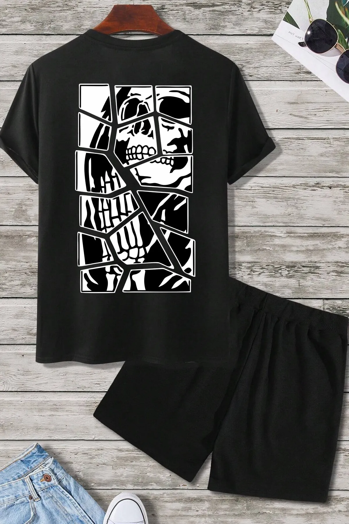 uyguntarz  Shorts-Set mit Totenkopf-Print