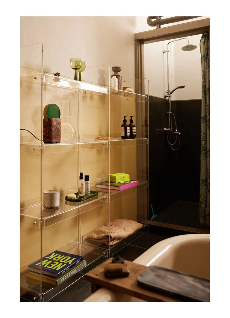 HKliving Acrylic shelving unit 160 x 137 cm