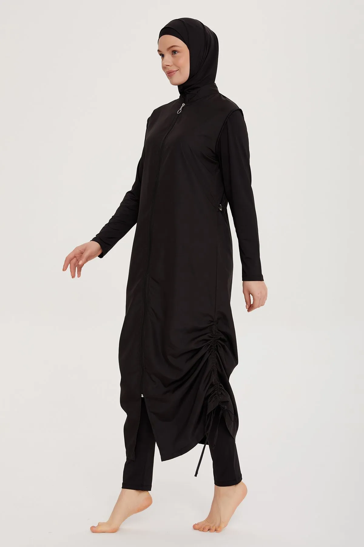 Remsa Mayo  Remsa Design Vollständig bedeckter Hijab-Badeanzug in voller Länge lang R027 Fatma Schwarz