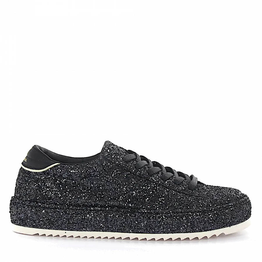 Philippe Model - Sneaker Marais L D Glitter schwarz - schwarz
