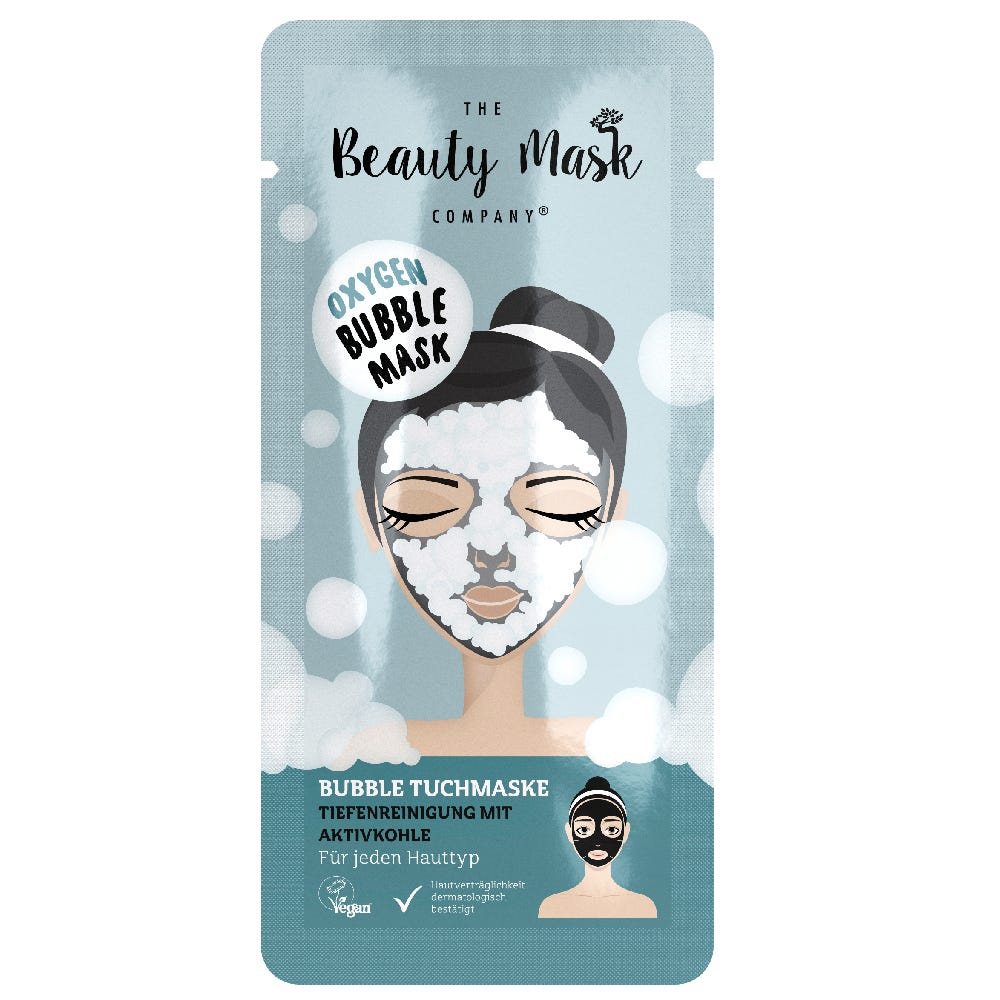 The Beauty Mask Company Tuchmaske Aktiv-Kohle Bubble Mask