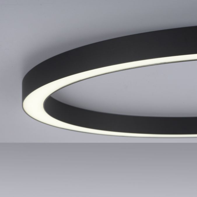 Paul Neuhaus LED Deckenleuchte Pure Lines schwarz Ø 70 cm