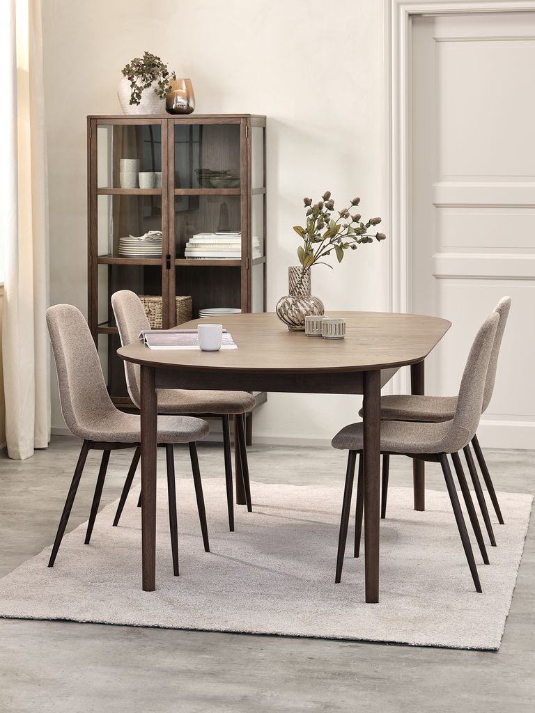 MARSTRAND JONSTRUP MARSTRAND L200/280 Tisch dunkle Eiche 4 JONSTRUP Stuhl beige