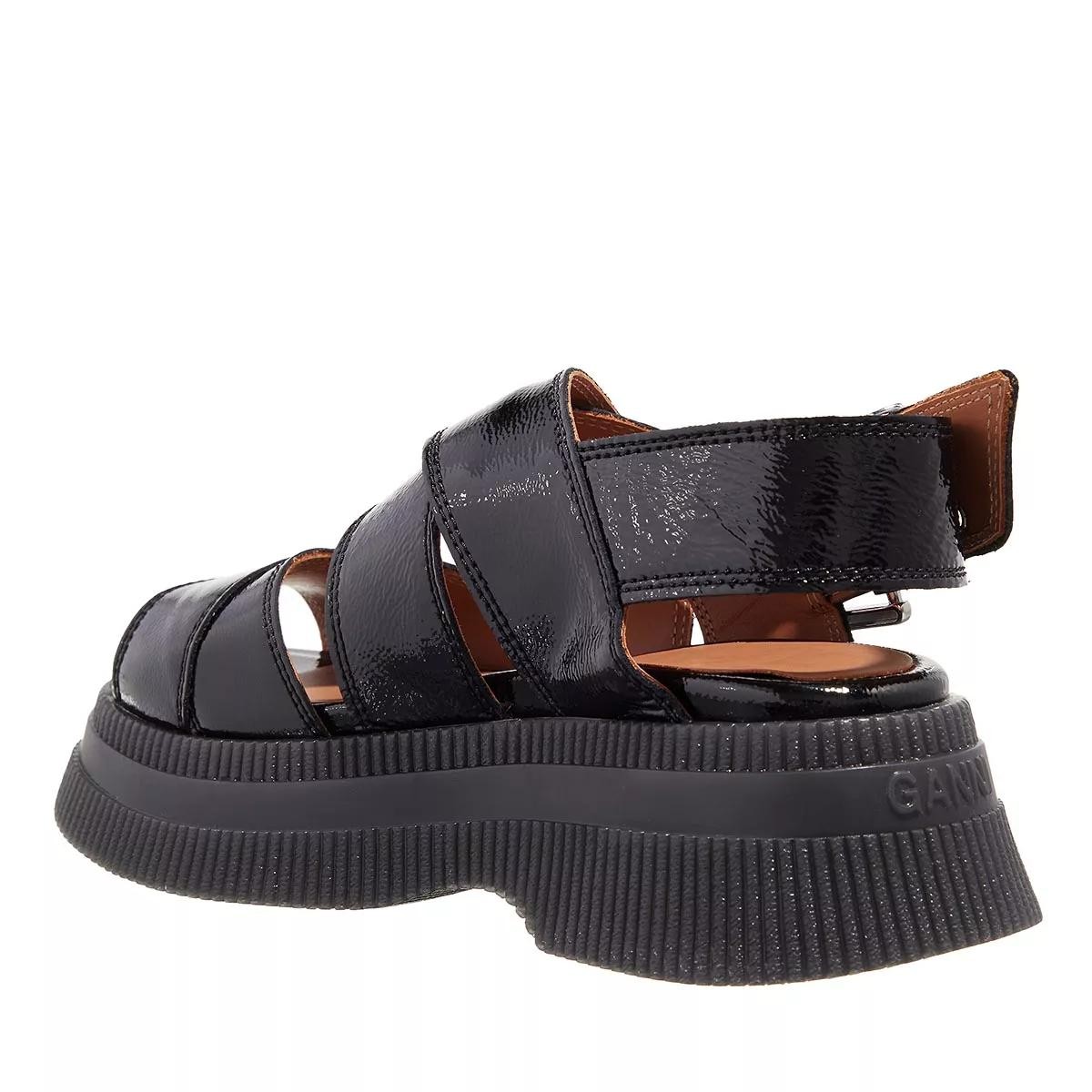 GANNI Plateau Sandalen schwarz Sandale