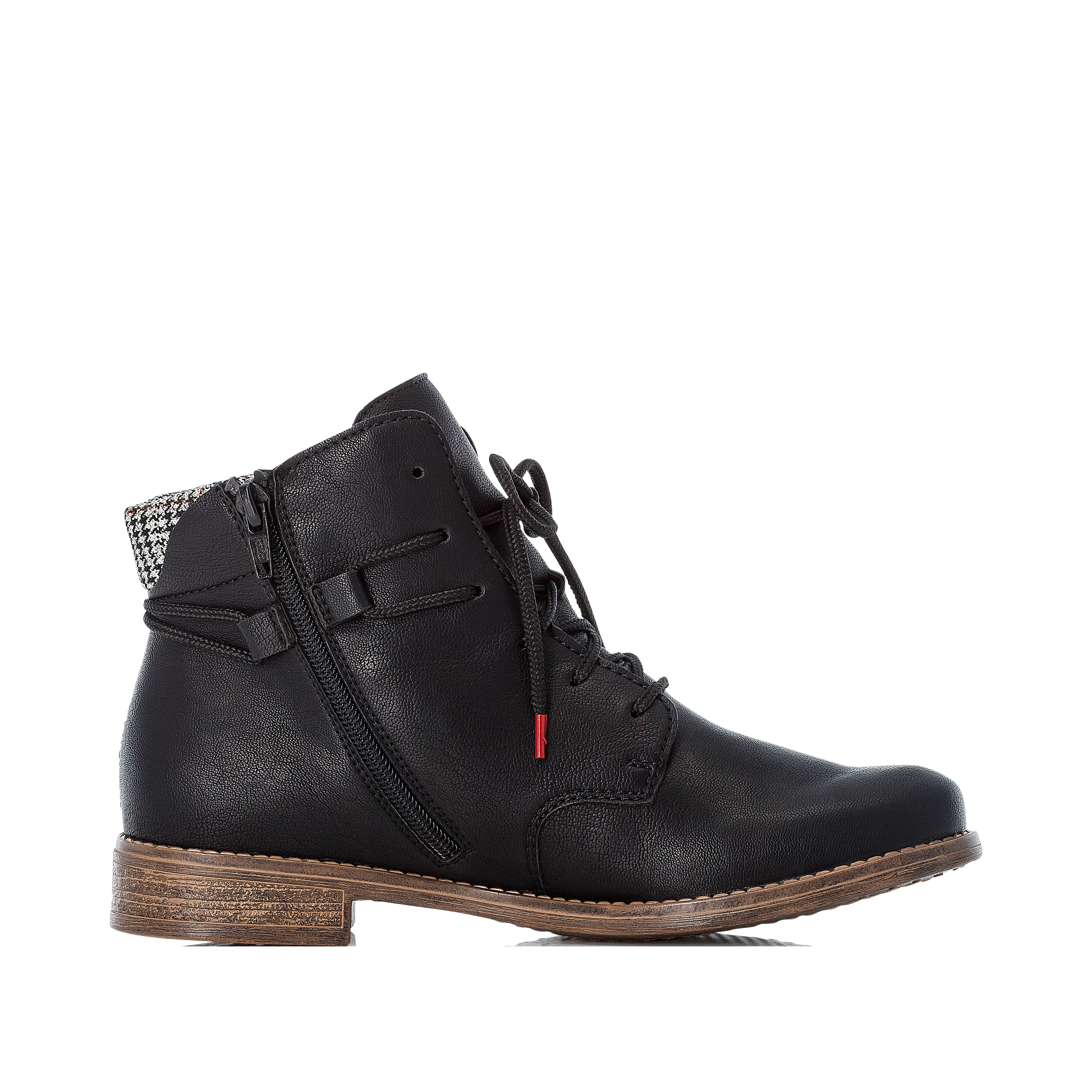 Rieker Damen Schnürstiefel tiefschwarz