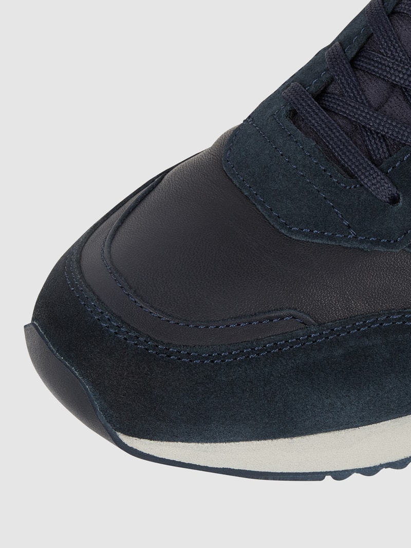 Sneaker aus Leder Modell 'Edmond' in marineblau