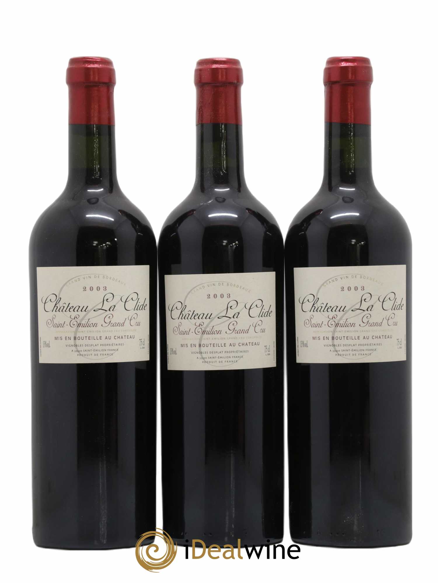 Saint-Émilion Grand Cru La Clide 2003 - Lot de 12 Bouteilles