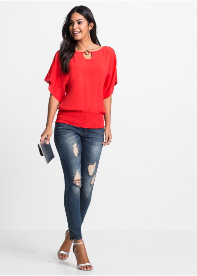 Bluse mit Spitze
