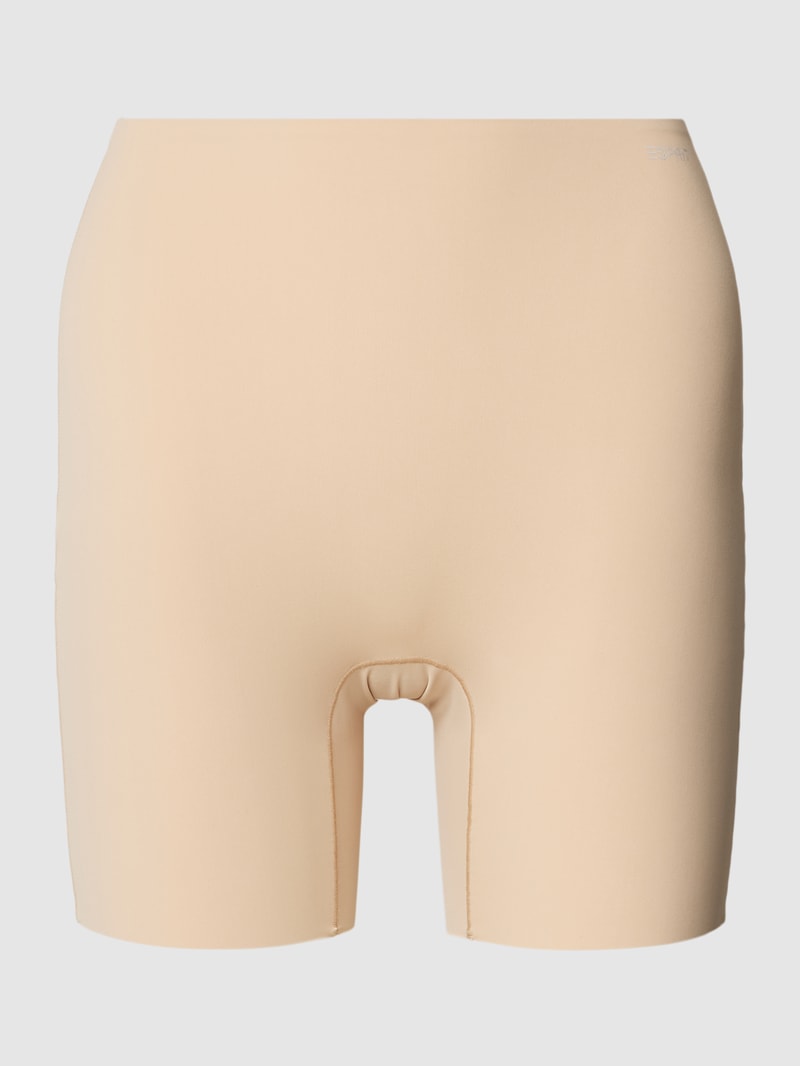 Pants mit Label-Detail und Shape-Effekt in beige