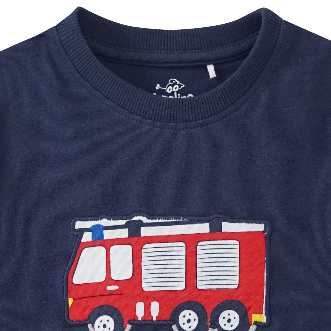 Kinder Langarmshirt mit Feuerwehr-Motiv