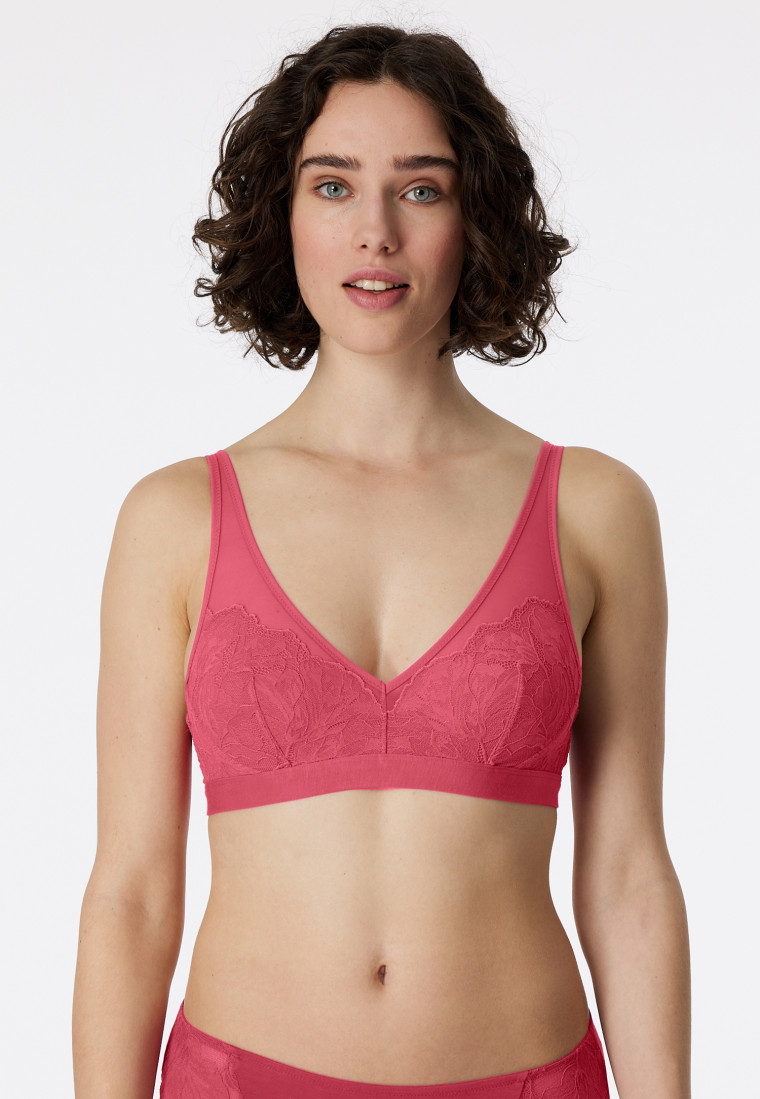 Soft BH bügellos Racerback pink - Modal & Lace