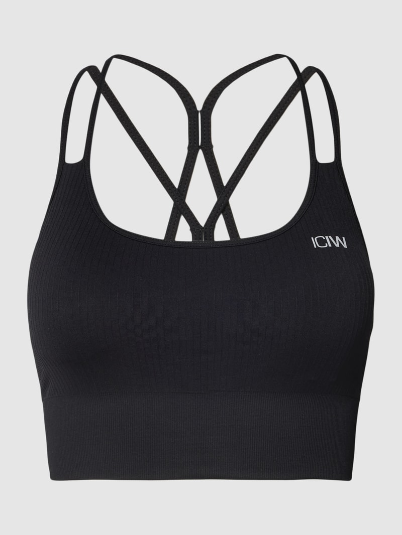BH mit Label-Print in schwarz
