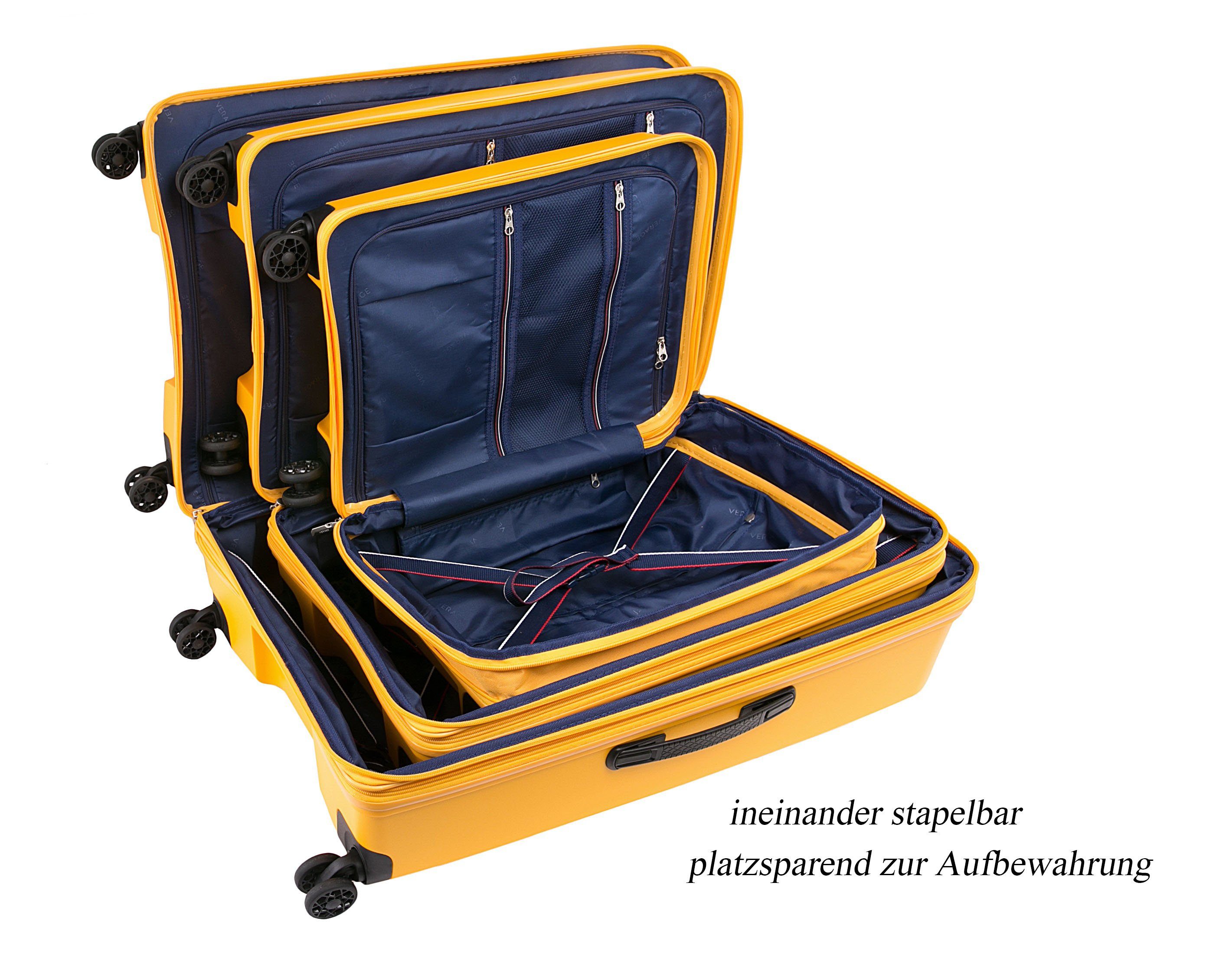 Verage Hartschalen-Trolley Diamond, 4 Rollen, Hartschale, Doppelrollen,TSA-Zahlenschloss, Sicherheitsreißverschluss