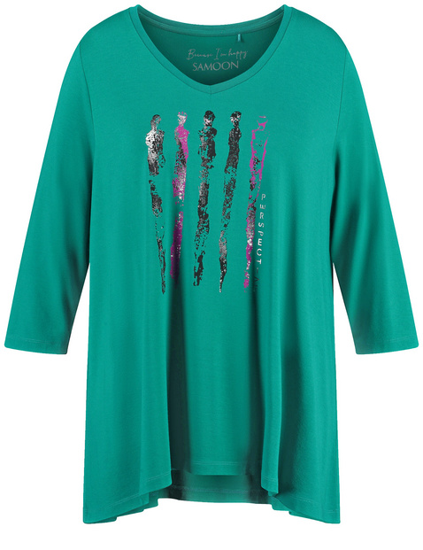 Ausgestelltes 3/4 Arm Shirt mit Frontprint