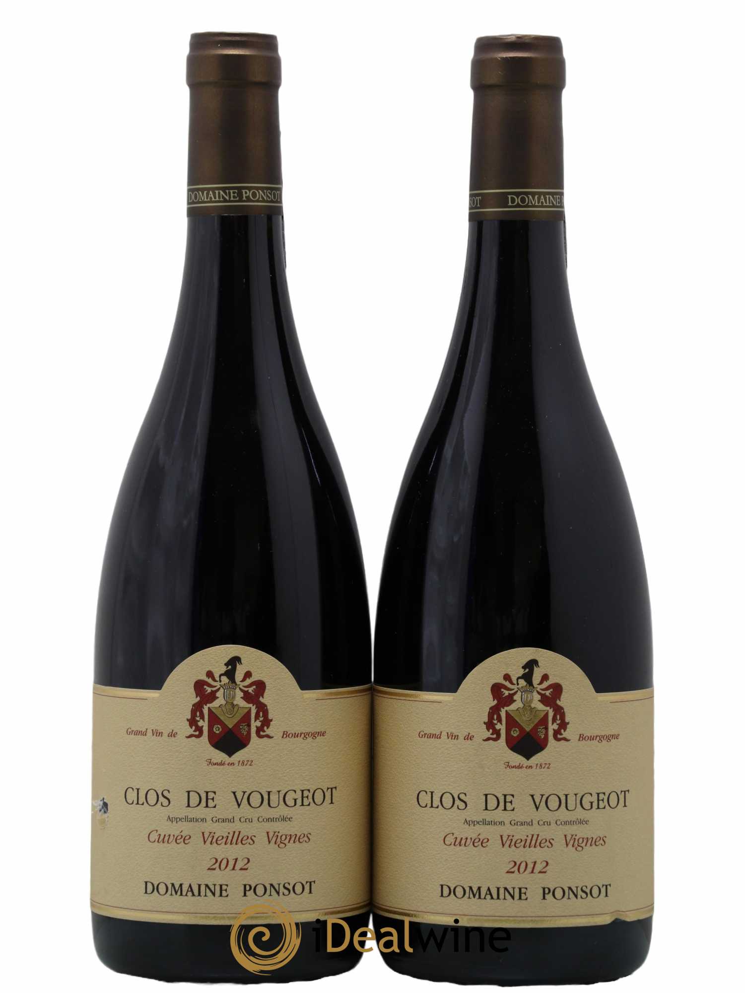 Clos de Vougeot Grand Cru Vieilles Vignes Ponsot (Domaine)  2012 - Lot de 2 Bouteilles