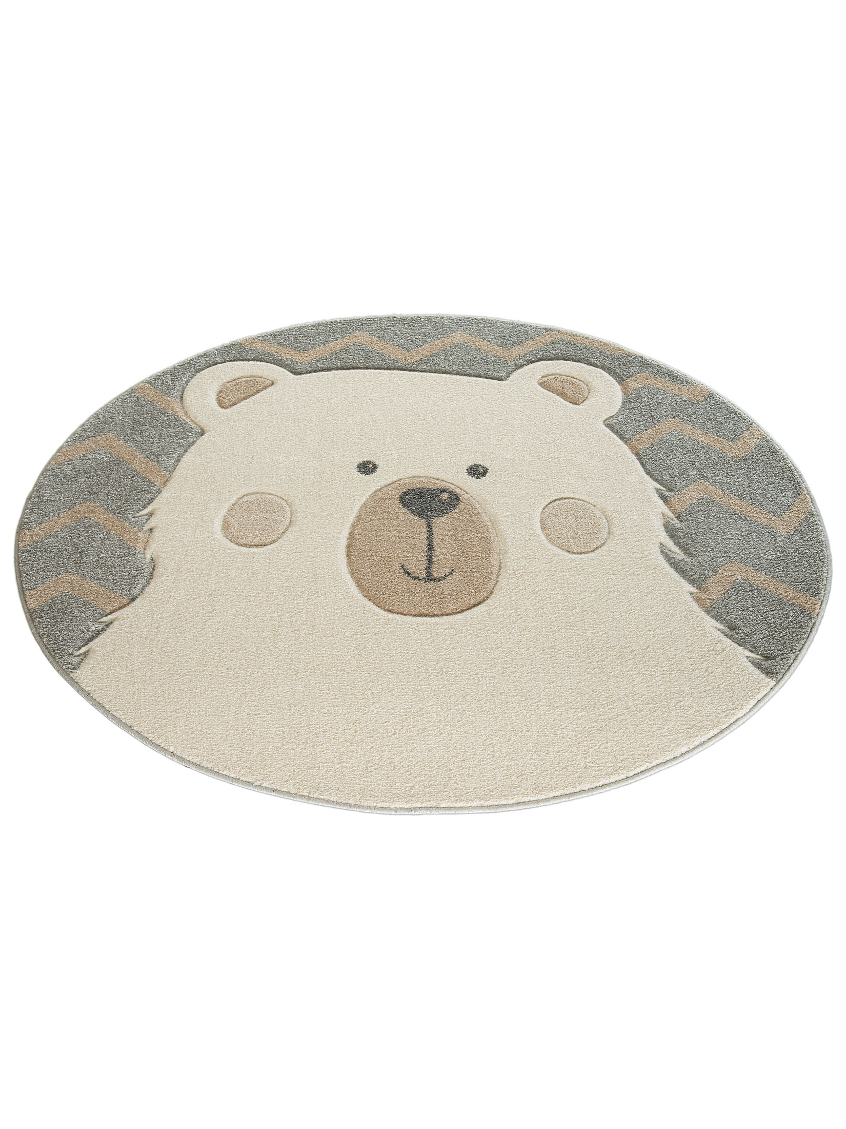 Karlo Kinder-Teppich, Creme/grau