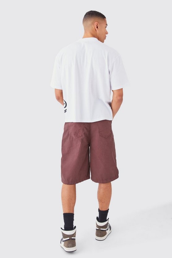 Kastiges Oversize T-Shirt mit Print